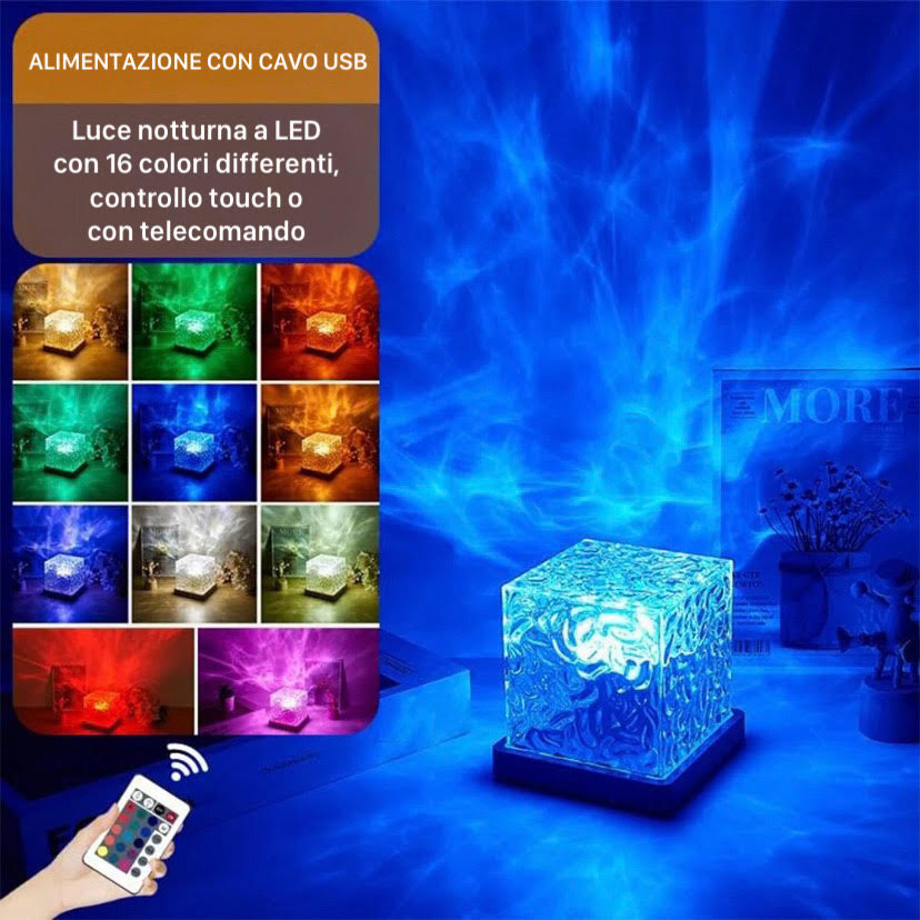 CrystalCube™ - Lampada di Cristallo Cambia Colore